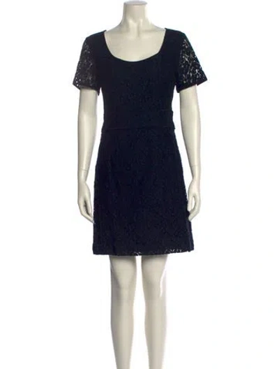 Pre-owned Marc By Marc Jacobs Scoop Neck Mini Dress In Blue