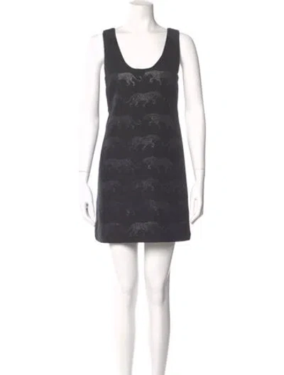 Pre-owned Marc By Marc Jacobs Scoop Neck Mini Dress In Gray
