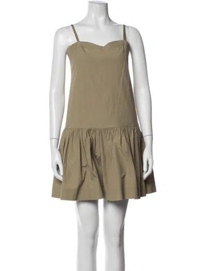 Pre-owned Marc By Marc Jacobs Scoop Neck Mini Dress In Green
