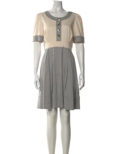 Pre-owned Marc By Marc Jacobs Scoop Neck Mini Dress In Neutral