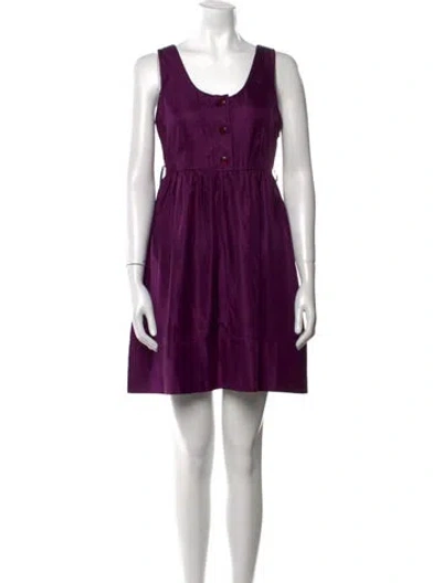 Pre-owned Marc By Marc Jacobs Scoop Neck Mini Dress In Purple