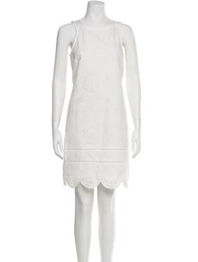 Pre-owned Marc By Marc Jacobs Scoop Neck Mini Dress In White