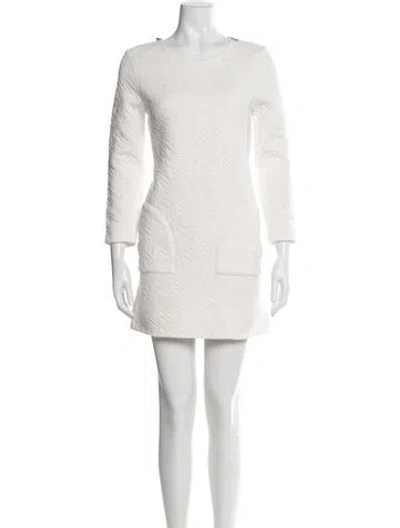Pre-owned Marc By Marc Jacobs Scoop Neck Mini Dress In White