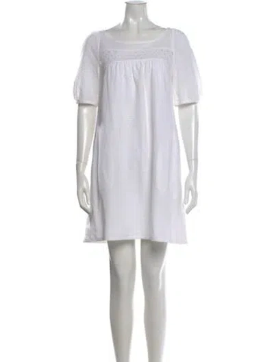 Pre-owned Marc By Marc Jacobs Scoop Neck Mini Dress In White
