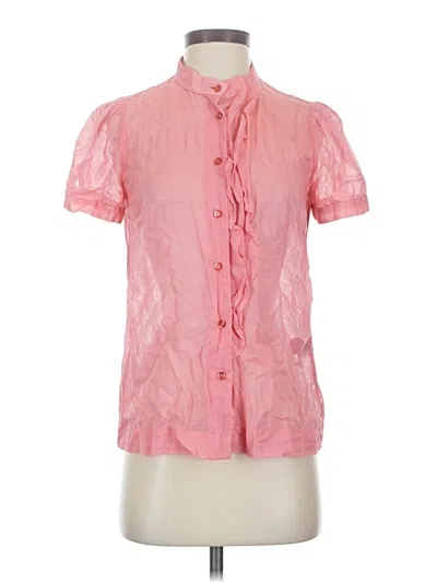 Pre-owned Marc By Marc Jacobs Short Sleeve Blouse In Pink