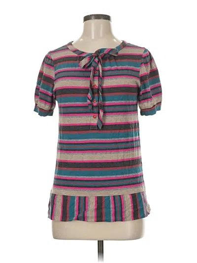 Pre-owned Marc By Marc Jacobs Short Sleeve Blouse In Purple