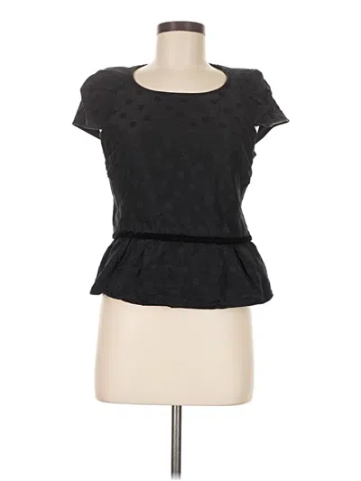 Pre-owned Marc By Marc Jacobs Short Sleeve Top Black Sweetheart Neckline Tops