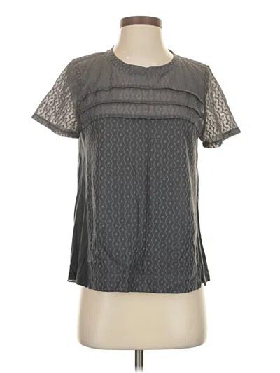 Pre-owned Marc By Marc Jacobs Short Sleeve Top Gray Keyhole Neckline Tops