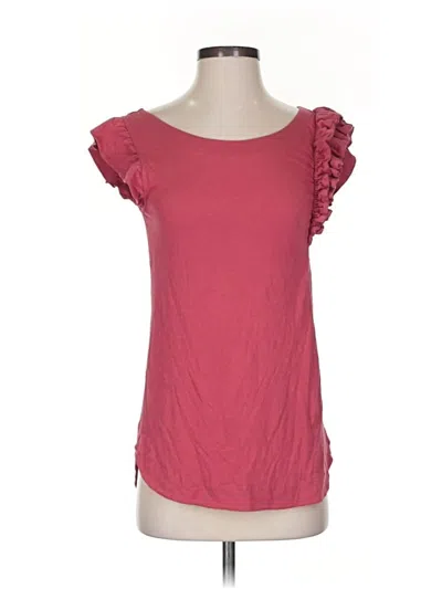 Pre-owned Marc By Marc Jacobs Short Sleeve Top Pink Sweetheart Neckline Tops