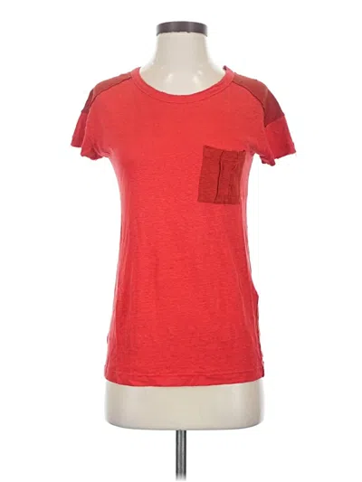 Pre-owned Marc By Marc Jacobs Short Sleeve Top Red Scoop Neck Tops