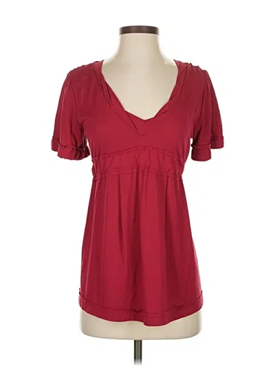 Pre-owned Marc By Marc Jacobs Short Sleeve Top Red Sweetheart Neckline Tops