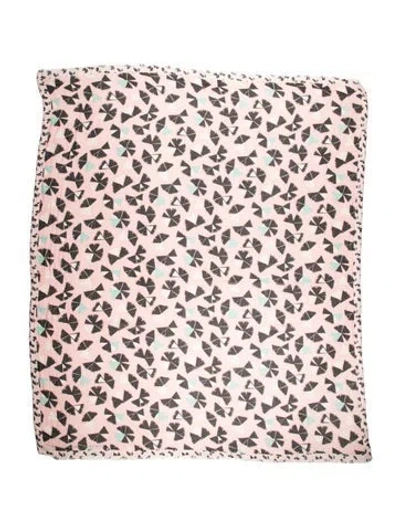 Pre-owned Marc By Marc Jacobs Silk Floral Print Scarf In Pink