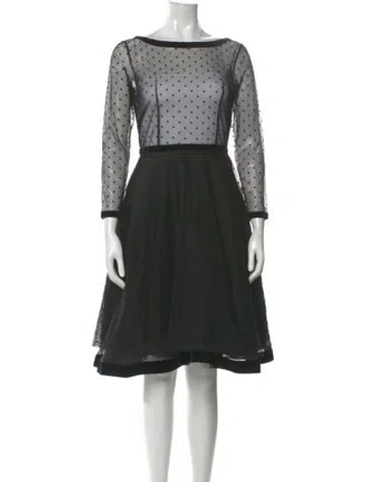 Pre-owned Marc By Marc Jacobs Silk Knee-length Dress In Black