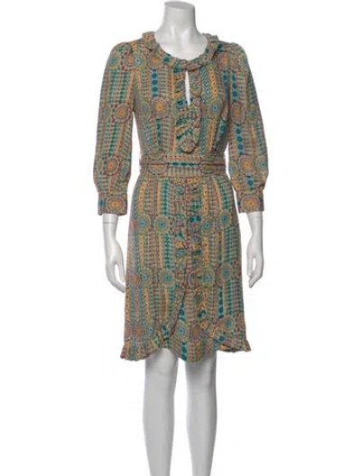 Pre-owned Marc By Marc Jacobs Silk Knee-length Dress In Blue