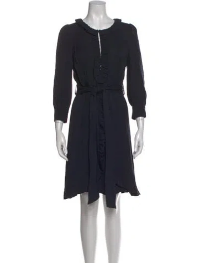 Pre-owned Marc By Marc Jacobs Silk Knee-length Dress In Blue