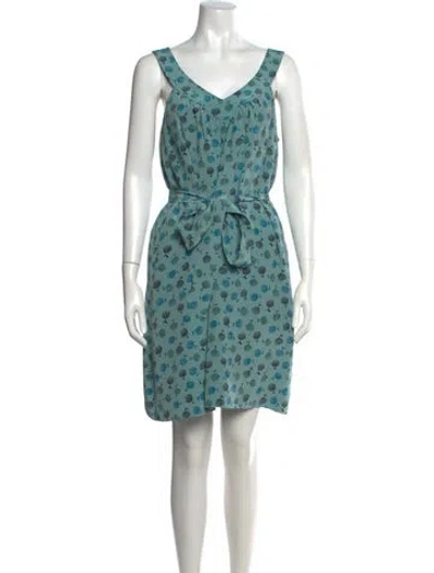 Pre-owned Marc By Marc Jacobs Silk Knee-length Dress In Blue