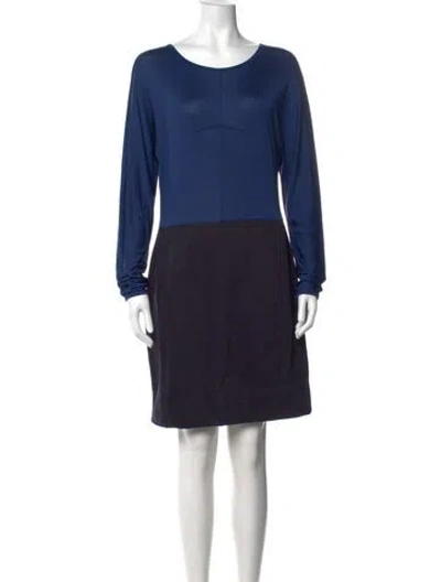 Pre-owned Marc By Marc Jacobs Silk Knee-length Dress In Blue