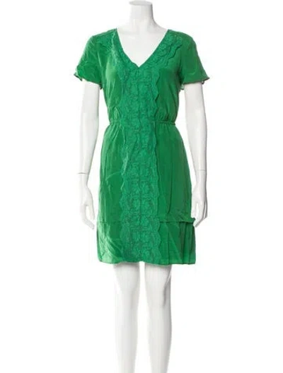 Pre-owned Marc By Marc Jacobs Silk Knee-length Dress In Green