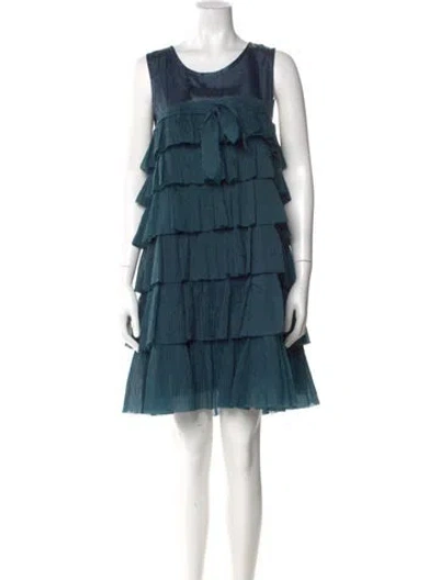 Pre-owned Marc By Marc Jacobs Silk Knee-length Dress In Green