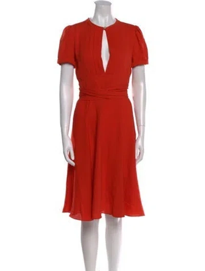 Pre-owned Marc By Marc Jacobs Silk Knee-length Dress In Orange