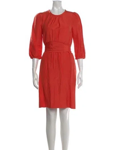 Pre-owned Marc By Marc Jacobs Silk Knee-length Dress In Orange