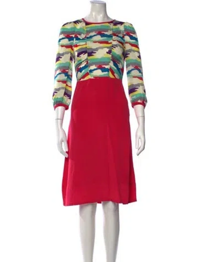 Pre-owned Marc By Marc Jacobs Silk Knee-length Dress In Pink