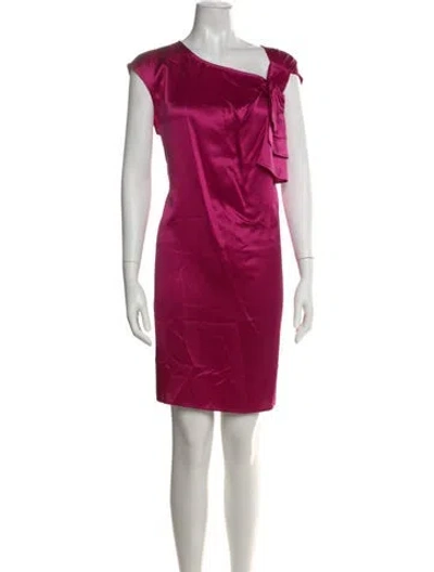 Pre-owned Marc By Marc Jacobs Silk Knee-length Dress In Purple
