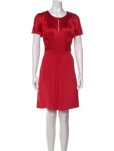 Pre-owned Marc By Marc Jacobs Silk Knee-length Dress In Red