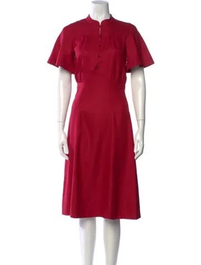 Pre-owned Marc By Marc Jacobs Silk Knee-length Dress In Red