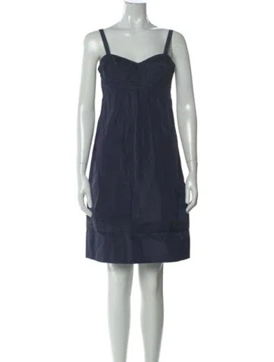 Pre-owned Marc By Marc Jacobs Silk Knee-length Dress W/ Tags In Blue