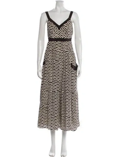 Pre-owned Marc By Marc Jacobs Silk Long Dress In Brown