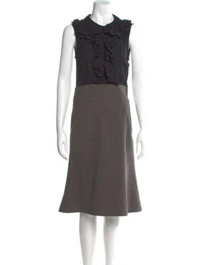 Pre-owned Marc By Marc Jacobs Silk Midi Length Dress In Black