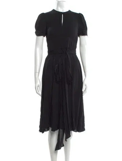 Pre-owned Marc By Marc Jacobs Silk Midi Length Dress In Black