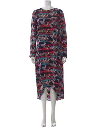 Pre-owned Marc By Marc Jacobs Silk Midi Length Dress In Black