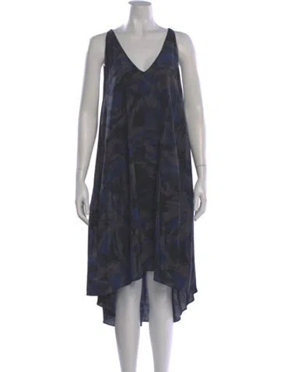 Pre-owned Marc By Marc Jacobs Silk Midi Length Dress In Blue
