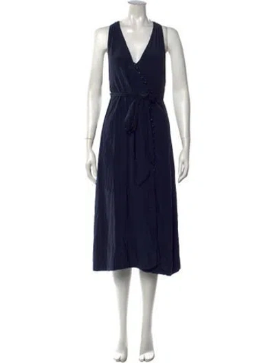 Pre-owned Marc By Marc Jacobs Silk Midi Length Dress In Blue