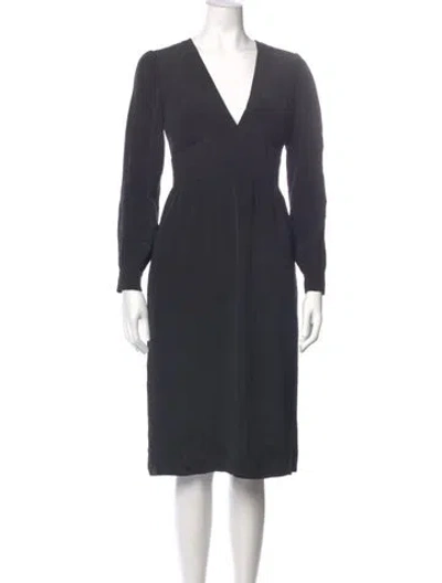 Pre-owned Marc By Marc Jacobs Silk Midi Length Dress In Gray