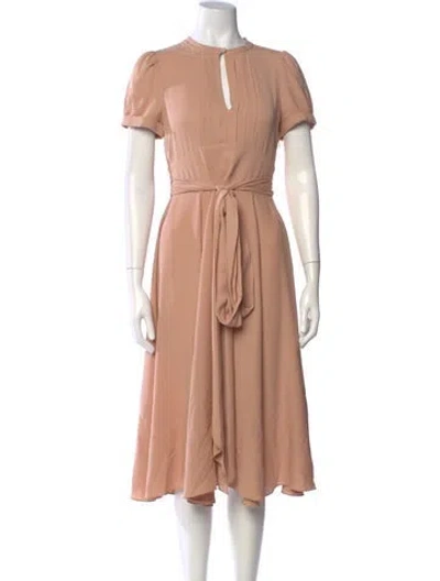Pre-owned Marc By Marc Jacobs Silk Midi Length Dress In Neutrals