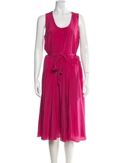 Pre-owned Marc By Marc Jacobs Silk Midi Length Dress In Pink