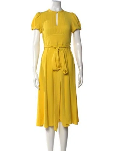 Pre-owned Marc By Marc Jacobs Silk Midi Length Dress In Yellow
