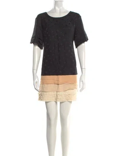 Pre-owned Marc By Marc Jacobs Silk Mini Dress In Black