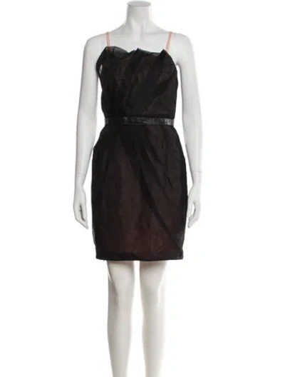 Pre-owned Marc By Marc Jacobs Silk Mini Dress In Black