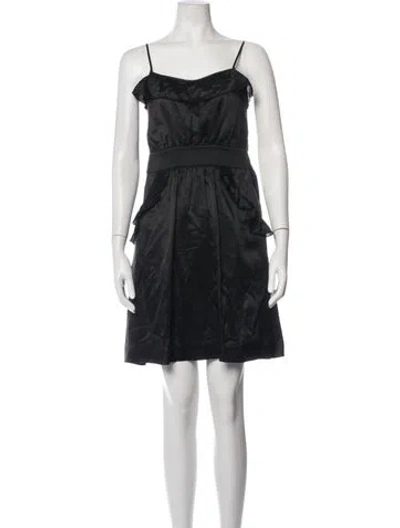 Pre-owned Marc By Marc Jacobs Silk Mini Dress In Black