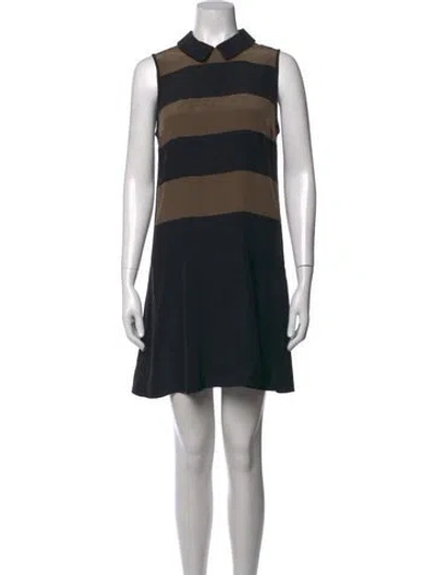 Pre-owned Marc By Marc Jacobs Silk Mini Dress In Black