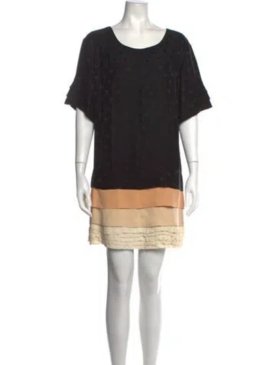 Pre-owned Marc By Marc Jacobs Silk Mini Dress In Black