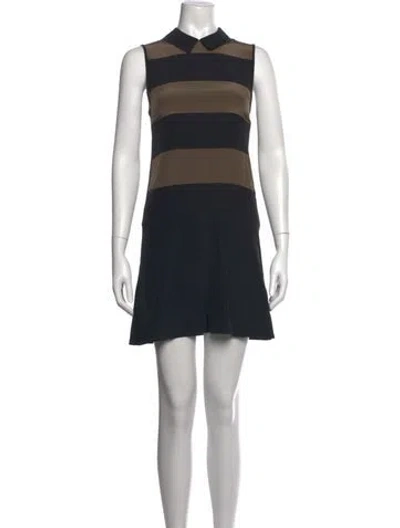 Pre-owned Marc By Marc Jacobs Silk Mini Dress In Black/neutrals