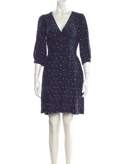 Pre-owned Marc By Marc Jacobs Silk Mini Dress In Blue