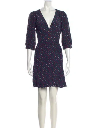 Pre-owned Marc By Marc Jacobs Silk Mini Dress In Blue