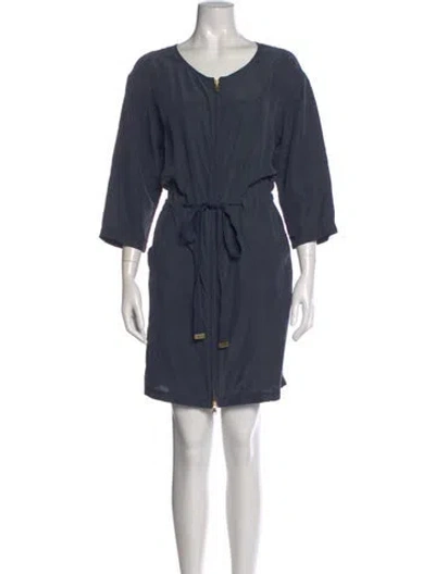 Pre-owned Marc By Marc Jacobs Silk Mini Dress In Blue
