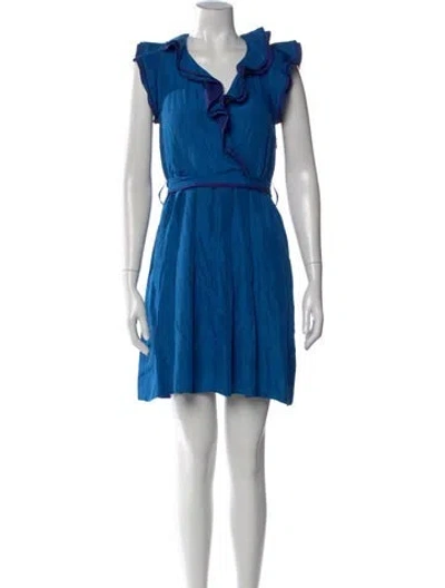 Pre-owned Marc By Marc Jacobs Silk Mini Dress In Blue